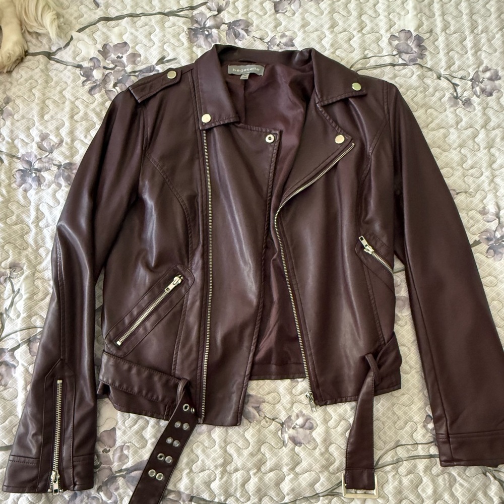 Bagatelle Deep Burgundy Leather Jacket